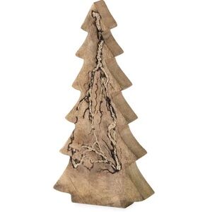 Wood Trees With Gold Glitter Inlay Collection